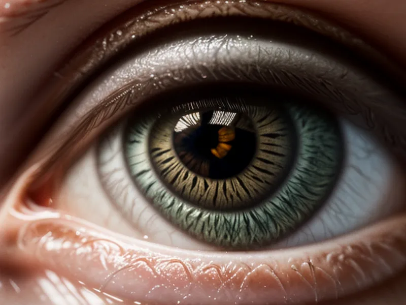 Primer plano de un ojo nítido en un retrato con luz natural, logrado con el enfoque automático bien ajustado